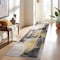 World Rug Gallery Modern Watercolor Abstract Design Runner Rug 2'x7' Yellow 939YELLOW2X7 - alternate 3